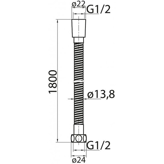 Душевой шланг Cezares 180 см CZR-FMDC2-180-01 - фото 2