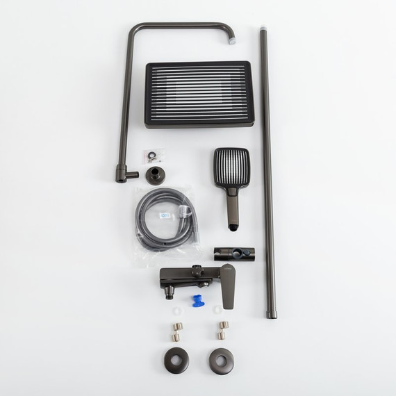 Душевая стойка Cezares LINER-CVD-GM, оружейная сталь, Цвет производителя: оружейная сталь - фото, картинка 2 Душевая стойка Cezares LINER-CVD-GM, оружейная сталь, Цвет производителя: оружейная сталь - фото 2