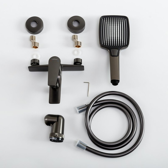 Смеситель для ванны Cezares LINER-VD-GM, оружейная сталь, Цвет производителя: оружейная сталь - фото, картинка 2 Смеситель для ванны Cezares LINER-VD-GM, оружейная сталь, Цвет производителя: оружейная сталь - фото 2