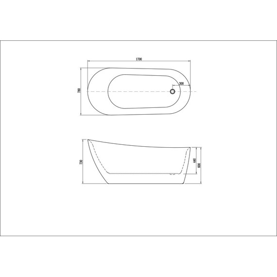 Ванна отдельностоящая Aquatek Лагуна 170x78 см AQ-K133778Wt - фото 6