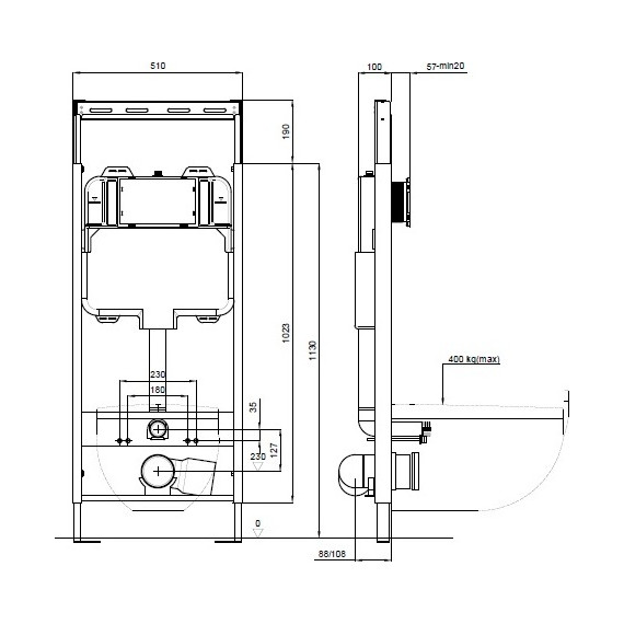 Инсталляция для унитаза Aquatek Easy Fix 51 INS-0000009 (с регулируемой верхней планкой) - фото 5