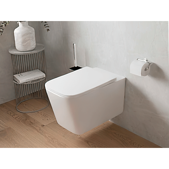 Унитаз подвесной безободковый Aquatek Либра AQ0530N-00 с тонкой крышкой микролифт - фото, картинка 7 Унитаз подвесной безободковый Aquatek Либра AQ0530N-00 с тонкой крышкой микролифт - фото 7