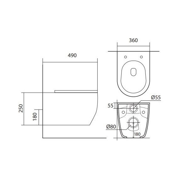 Унитаз подвесной безободковый Aquatek Европа AQ1106-00 с крышкой микролифт - фото, картинка 11 Унитаз подвесной безободковый Aquatek Европа AQ1106-00 с крышкой микролифт - фото 11