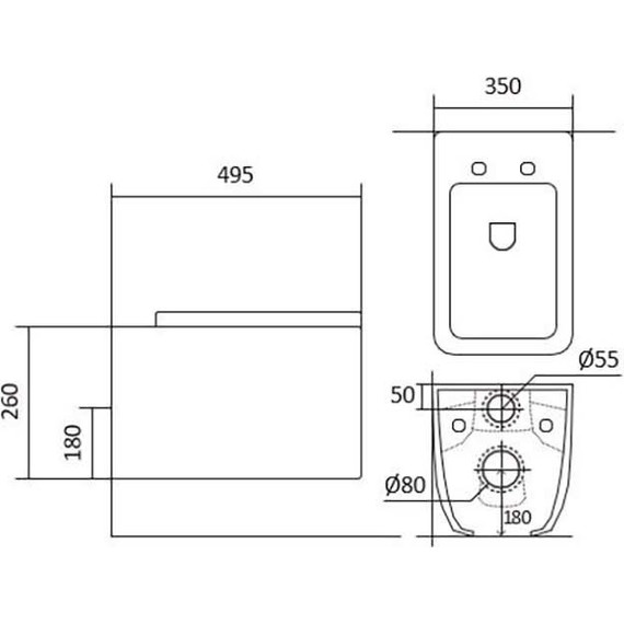 Унитаз подвесной безободковый Aquatek Либра AQ1148N-00 с тонкой крышкой микролифт - фото, картинка 8 Унитаз подвесной безободковый Aquatek Либра AQ1148N-00 с тонкой крышкой микролифт - фото 8