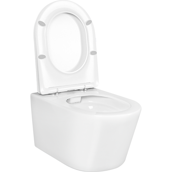 Унитаз подвесной безободковый Aquatek Оберон AQ1363W-00 с крышкой микролифт - фото, картинка 2 Унитаз подвесной безободковый Aquatek Оберон AQ1363W-00 с крышкой микролифт - фото 2