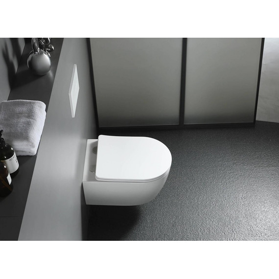 Унитаз подвесной безободковый Aquatek Европа AQ1900-00 с тонкой крышкой микролифт, Цвет производителя: белый - фото, картинка 8 Унитаз подвесной безободковый Aquatek Европа AQ1900-00 с тонкой крышкой микролифт, Цвет производителя: белый - фото 8