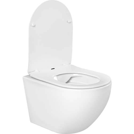 Унитаз подвесной безободковый Aquatek Европа AQ1901-00 с тонкой крышкой микролифт - фото 3