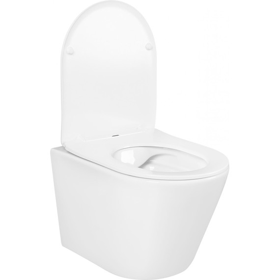 Унитаз подвесной безободковый Aquatek Вега AQ1904-00 с тонкой крышкой микролифт, Цвет производителя: белый - фото, картинка 6 Унитаз подвесной безободковый Aquatek Вега AQ1904-00 с тонкой крышкой микролифт, Цвет производителя: белый - фото 6