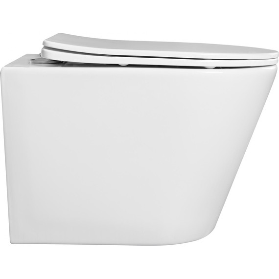 Унитаз подвесной безободковый Aquatek Вега AQ1904-00 с тонкой крышкой микролифт, Цвет производителя: белый - фото, картинка 4 Унитаз подвесной безободковый Aquatek Вега AQ1904-00 с тонкой крышкой микролифт, Цвет производителя: белый - фото 4