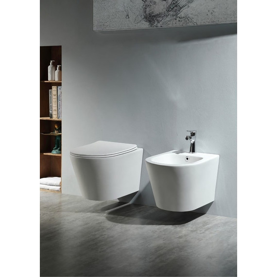 Унитаз подвесной безободковый Aquatek Вега AQ1904-00 с тонкой крышкой микролифт, Цвет производителя: белый - фото, картинка 8 Унитаз подвесной безободковый Aquatek Вега AQ1904-00 с тонкой крышкой микролифт, Цвет производителя: белый - фото 8