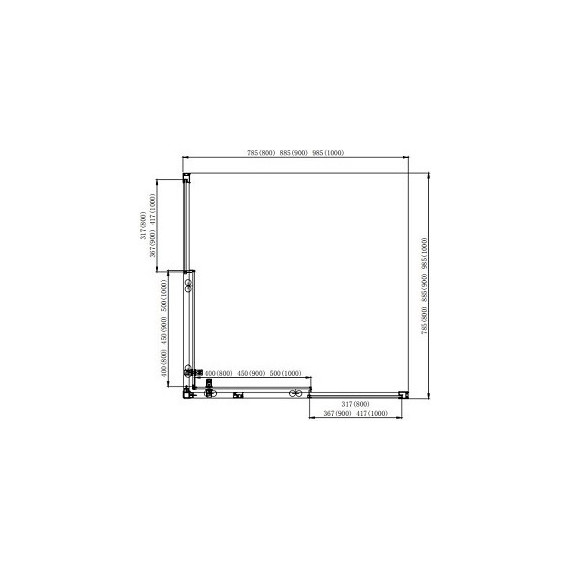 Душевое ограждение Aquatek 100x100 см AQNAA1142-100, хром/прозрачное - фото 4