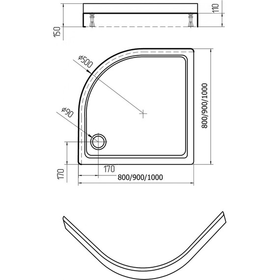 Поддон акриловый Aquatek 100x100 см DPA-0000002 - фото 9