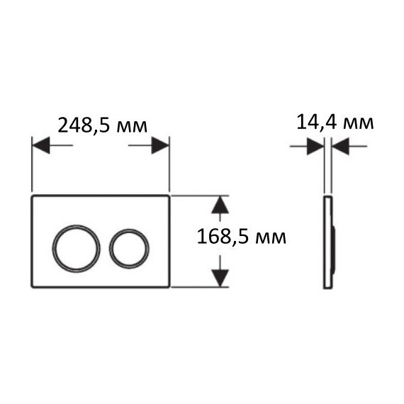 Кнопка смыва Aquatek KDI-0000028, белый (закалённое стекло) - фото 2