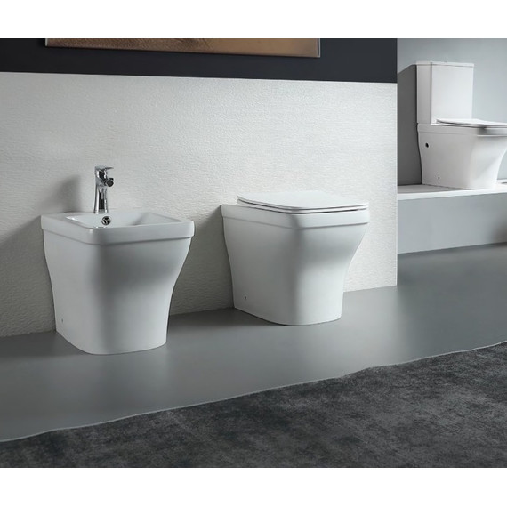 Унитаз приставной безободковый Aquatek Амадео AQ1964-00 с тонкой крышкой микролифт - фото 2