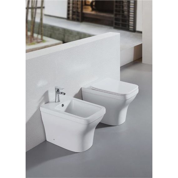 Унитаз приставной безободковый Aquatek Амадео AQ1964-00 с тонкой крышкой микролифт - фото 3