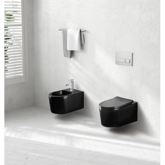 Биде подвесное Aquatek Мия AQ1004-MB, чёрный матовый - фото 4