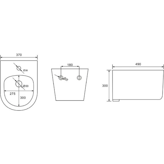 Биде подвесное Aquatek Мия AQ1004-MB, чёрный матовый - фото 5