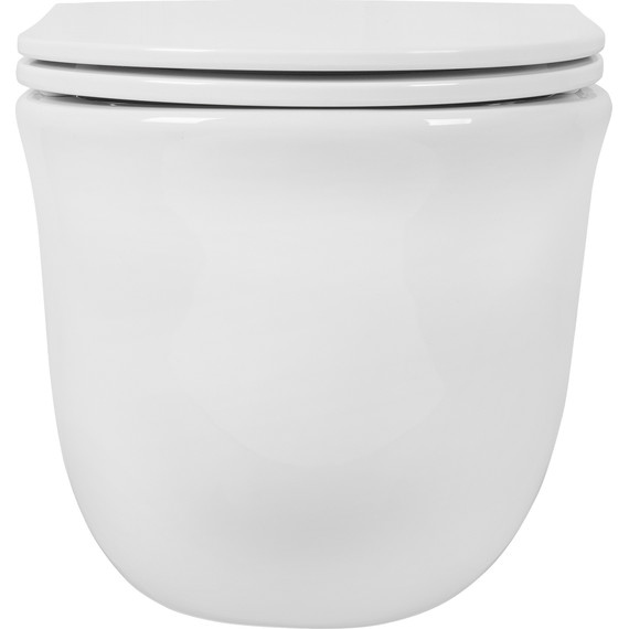 Унитаз подвесной безободковый Aquatek Классик AQ1111-00 с тонкой крышкой микролифт - фото 7