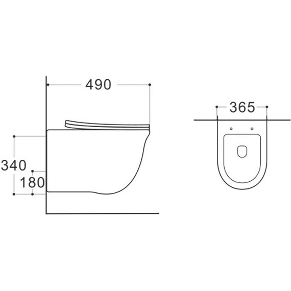 Унитаз подвесной безободковый Aquatek Классик AQ1112-00 с тонкой крышкой микролифт - фото 9