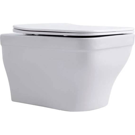 Инсталляция с подвесным унитазом комплект: Aquatek Set INS-0000012 с подвесным безободковым унитазом Амадео AQ1180-00 сиденье микролифт, крепление, кнопка смыва белая - фото 12