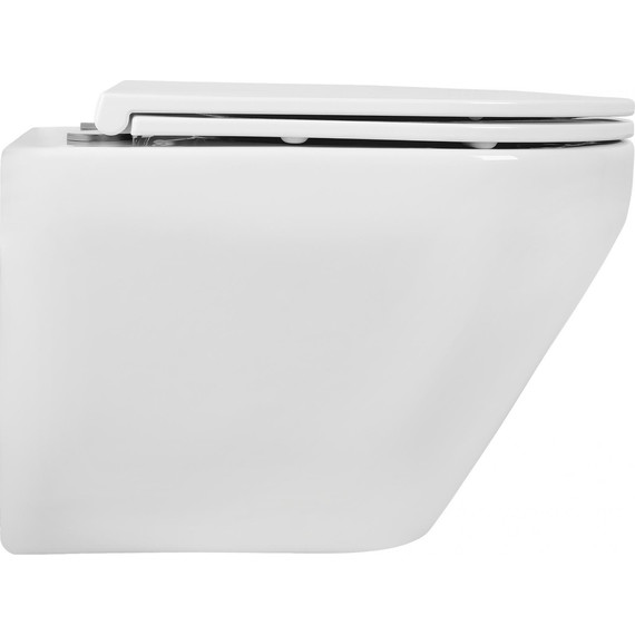Унитаз подвесной безободковый Aquatek Лея AQ1199-00 с тонкой крышкой микролифт - фото 5