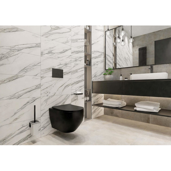 Унитаз подвесной безободковый Aquatek Европа AQ1901-MB с тонкой крышкой микролифт, чёрный, Цвет производителя: чёрный - фото, картинка 8 Унитаз подвесной безободковый Aquatek Европа AQ1901-MB с тонкой крышкой микролифт, чёрный, Цвет производителя: чёрный - фото 8