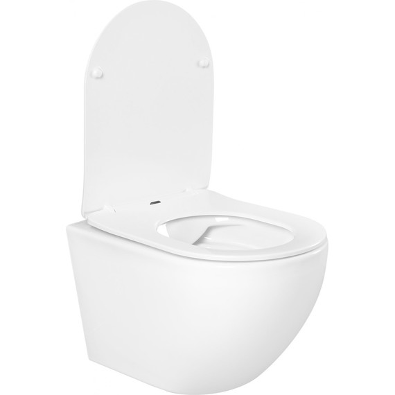 Унитаз подвесной безободковый Aquatek Европа AQ1901-MW с тонкой крышкой микролифт - фото 4