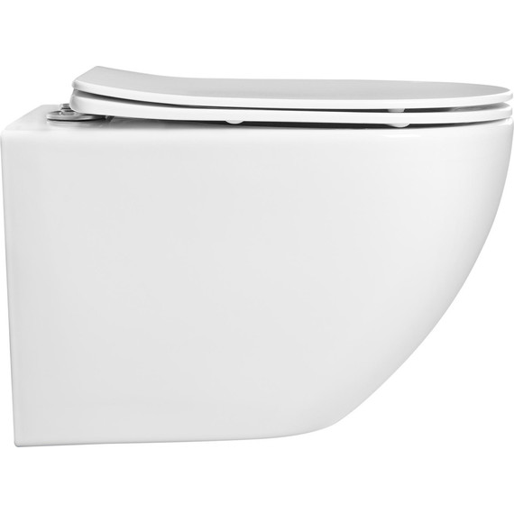 Унитаз подвесной безободковый Aquatek Европа AQ1901-MW с тонкой крышкой микролифт - фото 6