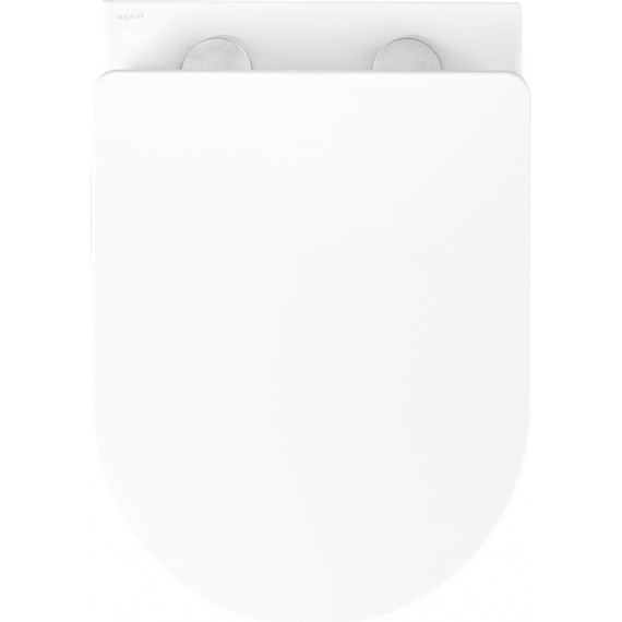 Унитаз подвесной безободковый Aquatek Европа AQ1901-MW с тонкой крышкой микролифт - фото 8