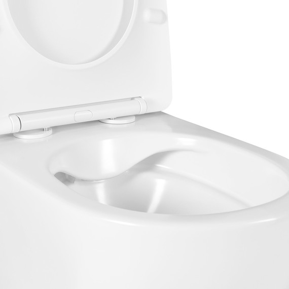 Унитаз подвесной безободковый Aquatek Европа AQ1901-MW с тонкой крышкой микролифт - фото 5