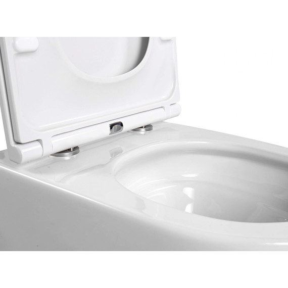 Унитаз подвесной безободковый Aquatek Вега AQ1904T-00 с тонкой крышкой микролифт (система смыва торнадо) - фото 9