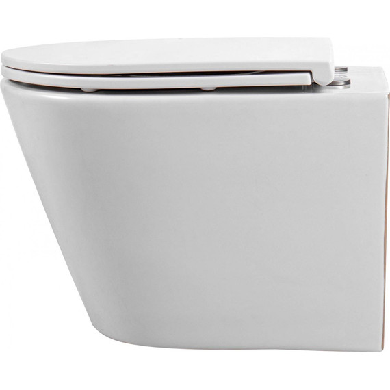 Унитаз подвесной безободковый Aquatek Вега AQ1904T-00 с тонкой крышкой микролифт (система смыва торнадо) - фото 6