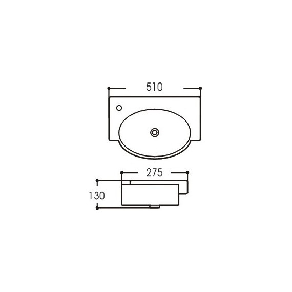 Раковина подвесная Aquatek 51 см AQ5329-00 - фото, картинка 6 Раковина подвесная Aquatek 51 см AQ5329-00 - фото 6