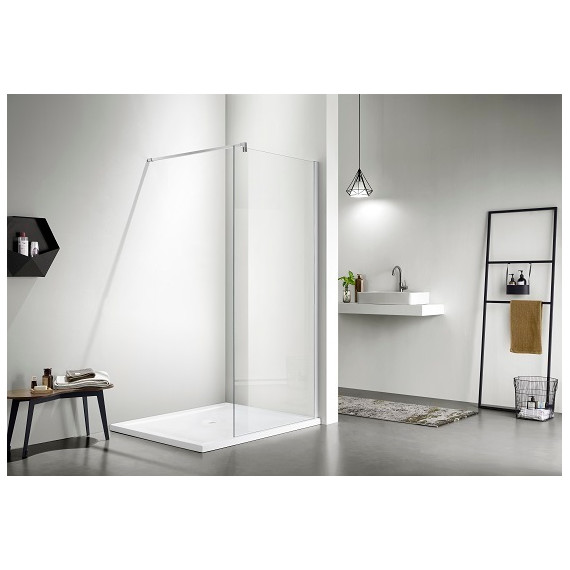 Душевая перегородка Aquatek Walk in AQ WIW 07020CH 70 см (стекло 8 мм) хром/прозрачное - фото, картинка 2 Душевая перегородка Aquatek Walk in AQ WIW 07020CH 70 см (стекло 8 мм) хром/прозрачное - фото 2