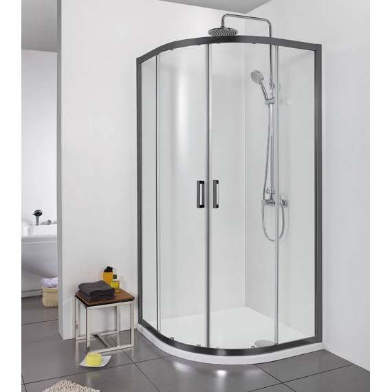 Душевое ограждение Aquatek 90x90 см AQ ARI RO 09020BL, чёрный/прозрачное - фото 3