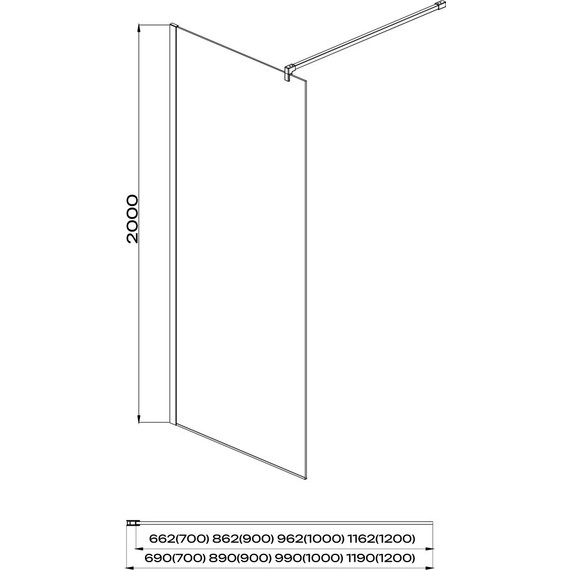 Душевая перегородка Aquatek Walk in AQ WIW 07020CH 70 см (стекло 8 мм) хром/прозрачное - фото, картинка 5 Душевая перегородка Aquatek Walk in AQ WIW 07020CH 70 см (стекло 8 мм) хром/прозрачное - фото 5