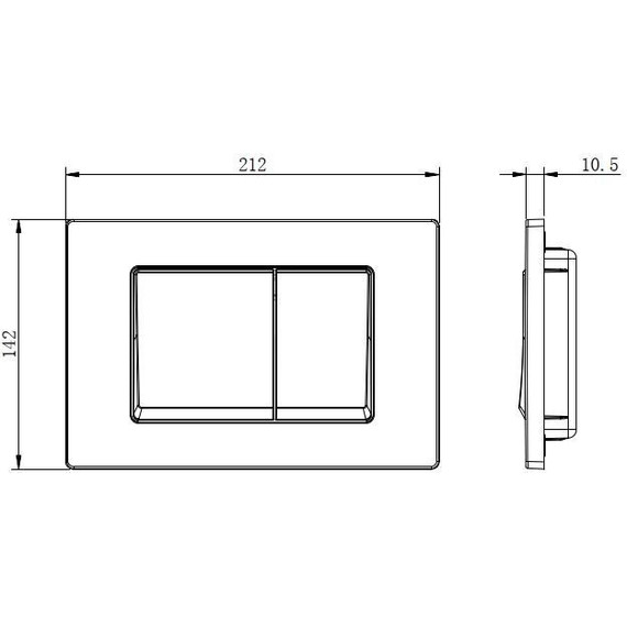 Кнопка смыва Aquatek Small TDI-0000007, чёрный матовый - фото 2
