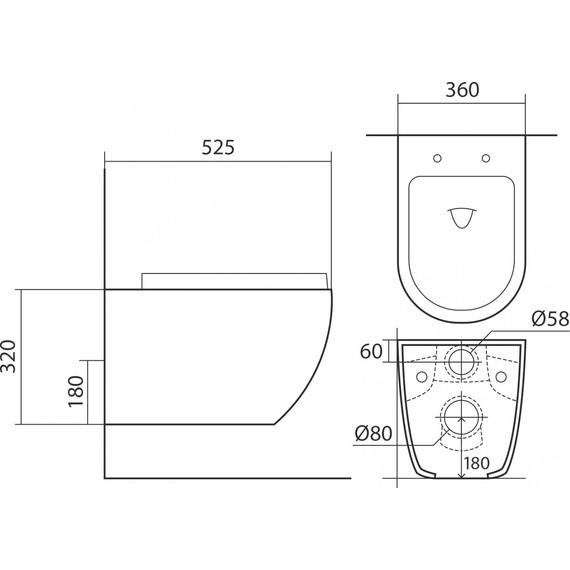 Унитаз подвесной безободковый Aquatek Европа AQ1901-MG с тонкой крышкой микролифт, серый матовый, Цвет производителя: серый - фото 8