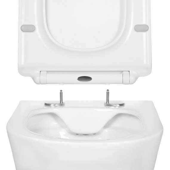 Унитаз подвесной безободковый Aquatek Альфа AQ1910-00 с тонкой крышкой микролифт - фото 9