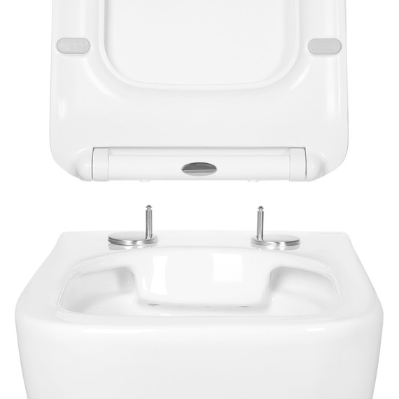 Унитаз подвесной безободковый Aquatek Дельта AQ1911-00 с тонкой крышкой микролифт - фото 8