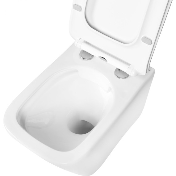 Унитаз подвесной безободковый Aquatek Дельта AQ1911-00 с тонкой крышкой микролифт - фото 9