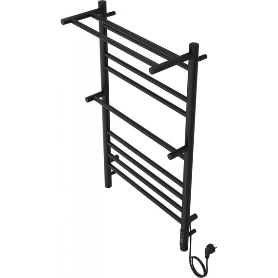 Полотенцесушитель электрический Aquatek Альфа с полкой П10 500х900 мм AQ EL RRP1090BL чёрный муар - фото 6