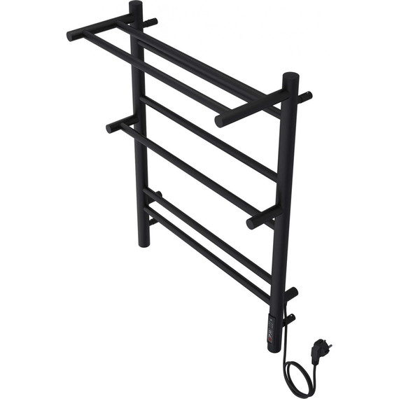 Полотенцесушитель электрический Aquatek Альфа с полкой П7 500х700 мм AQ EL RRP0770BL чёрный муар - фото 6