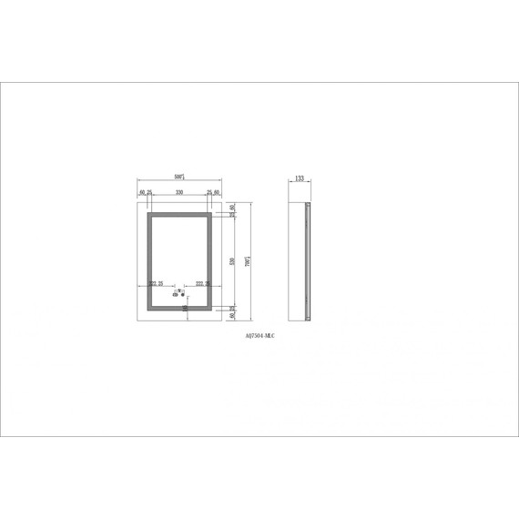 Зеркало-шкаф Aquatek 50 см AQ7504-MLC - фото 8