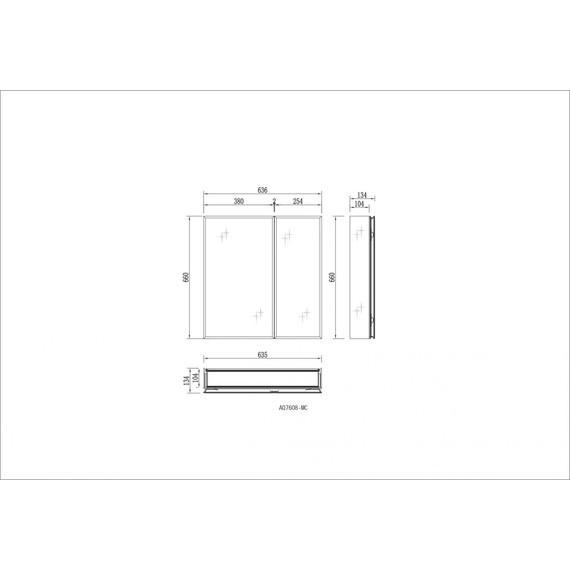 Зеркало-шкаф Aquatek 65 см AQ7608-MC - фото 16