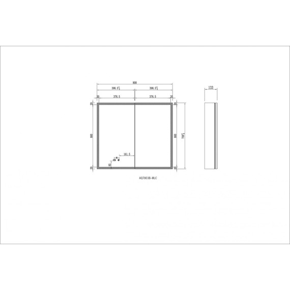 Зеркало-шкаф Aquatek 80 см AQ7803B-MLC - фото 8