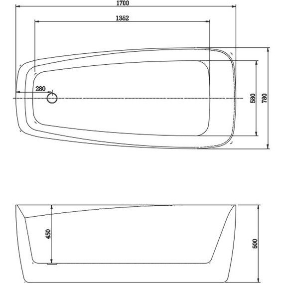 Ванна отдельностоящая Aquatek Паола 170x78 см AQ-190778 - фото, картинка 11 Ванна отдельностоящая Aquatek Паола 170x78 см AQ-190778 - фото 11