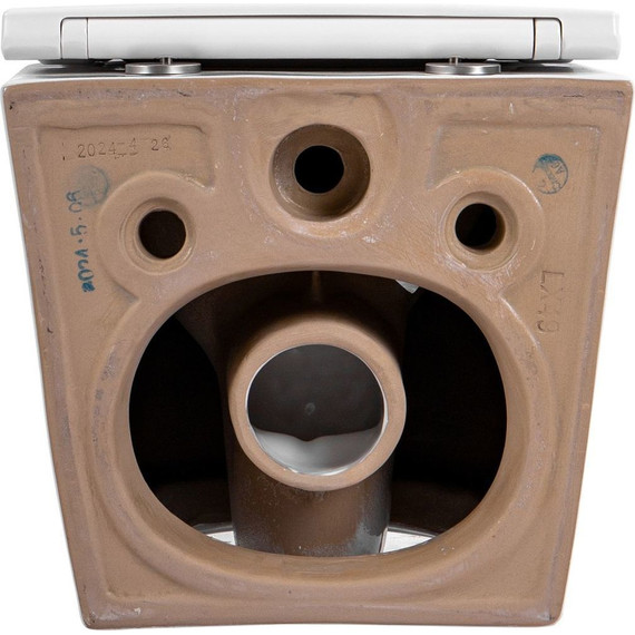 Инсталляция с подвесным унитазом комплект: TECEbase 2.0 9400413 с подвесным безободковым унитазом Aquatek Европа AQ1900T-00 сиденье микролифт, крепление, кнопка смыва белая (Система смыва торнадо) - фото 9