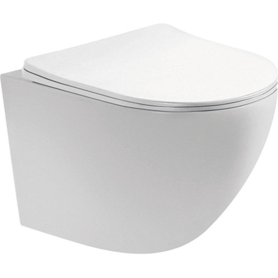 Инсталляция с подвесным унитазом комплект: TECEbase 2.0 9400412 с подвесным безободковым унитазом Aquatek Европа AQ1900T-00 сиденье микролифт, крепление, кнопка смыва хром глянцевый (Система смыва торнадо) - фото 5