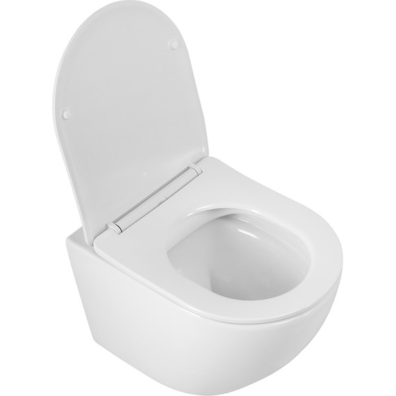 Унитаз подвесной безободковый BelBagno Sfera-R BB046CHR/SC с крышкой микролифт - фото 2